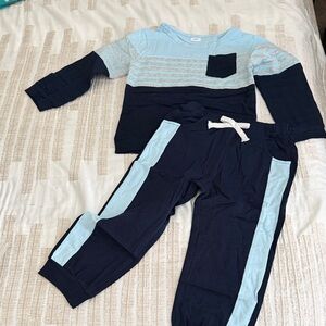 Blue and Navy Striped Kids Outfit
